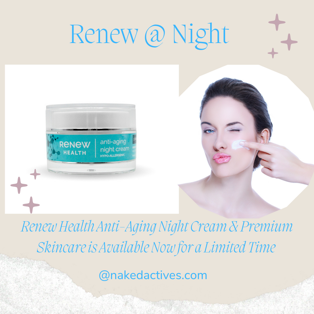 Renew Health Anti-Aging Night Cream with peptides and Retinol for deep regeneration and renew of skin